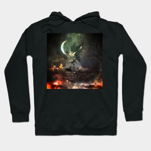 Wonderful dark angel in the dark night Hoodie